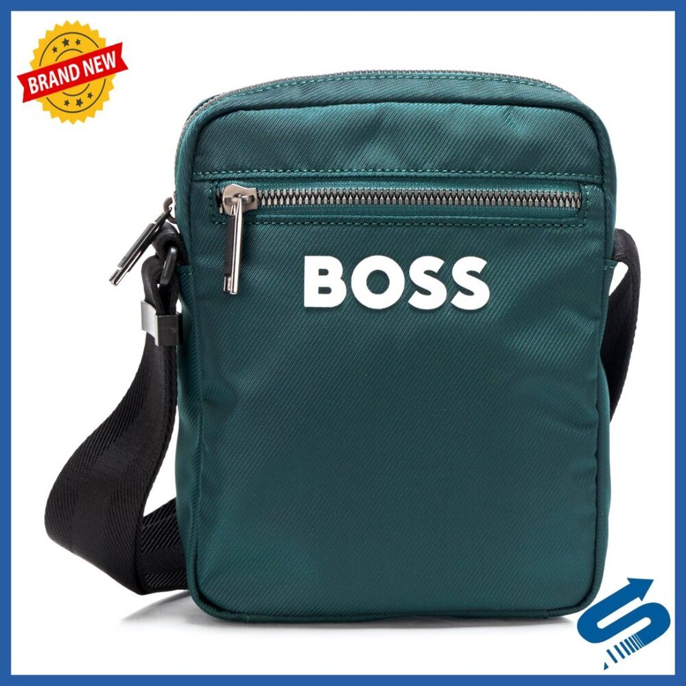 Nylon Crossbody Bag with Zipper Closure, Two Compartments, Shoulder Strap